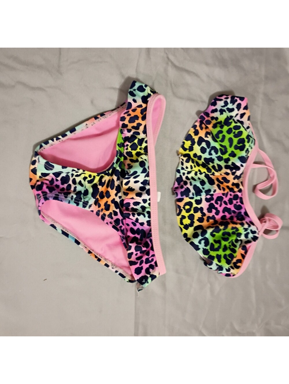 Limited Too Girls' Two-Piece Leopard Print Swimsuit